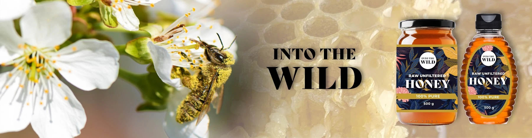 Into The Wild Honey brand banner