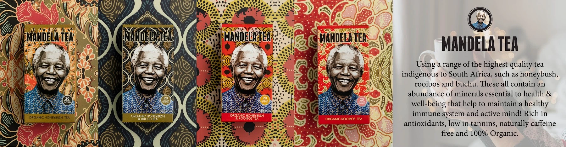Mandela Tea brand banner