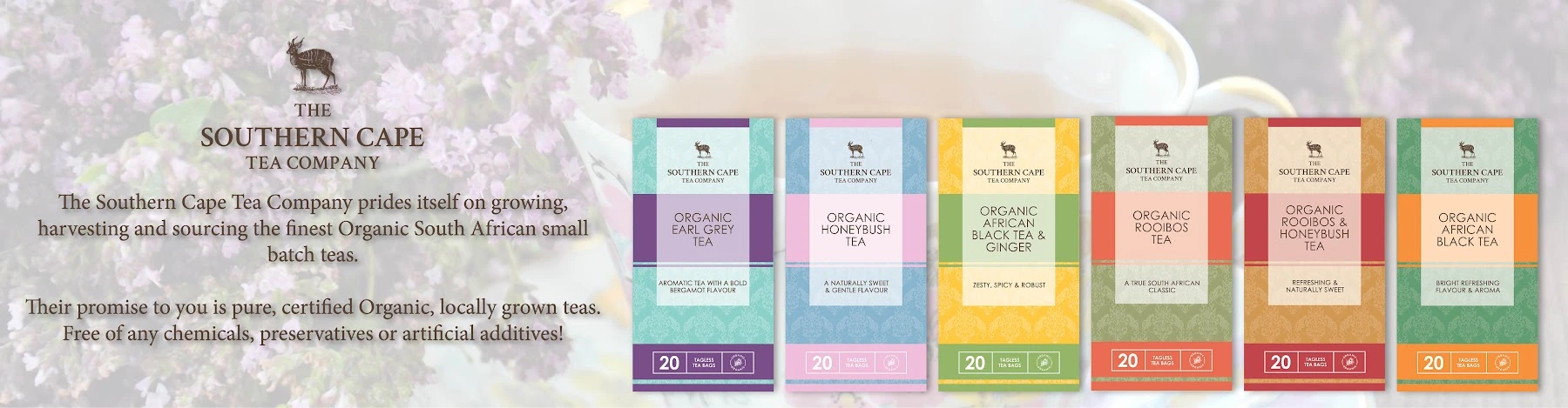 Southern Cape Tea Co brand banner