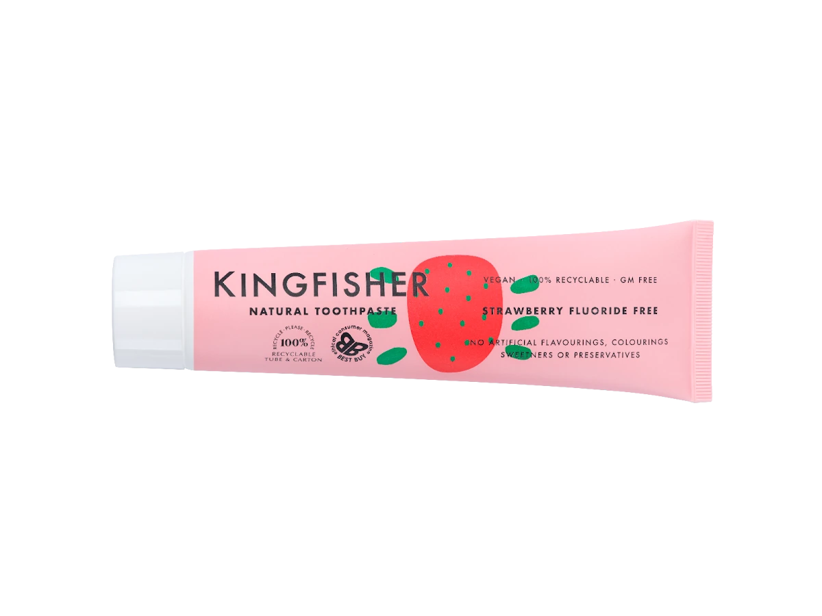 Kingfisher Toothpaste – Strawberry Fluoride Free